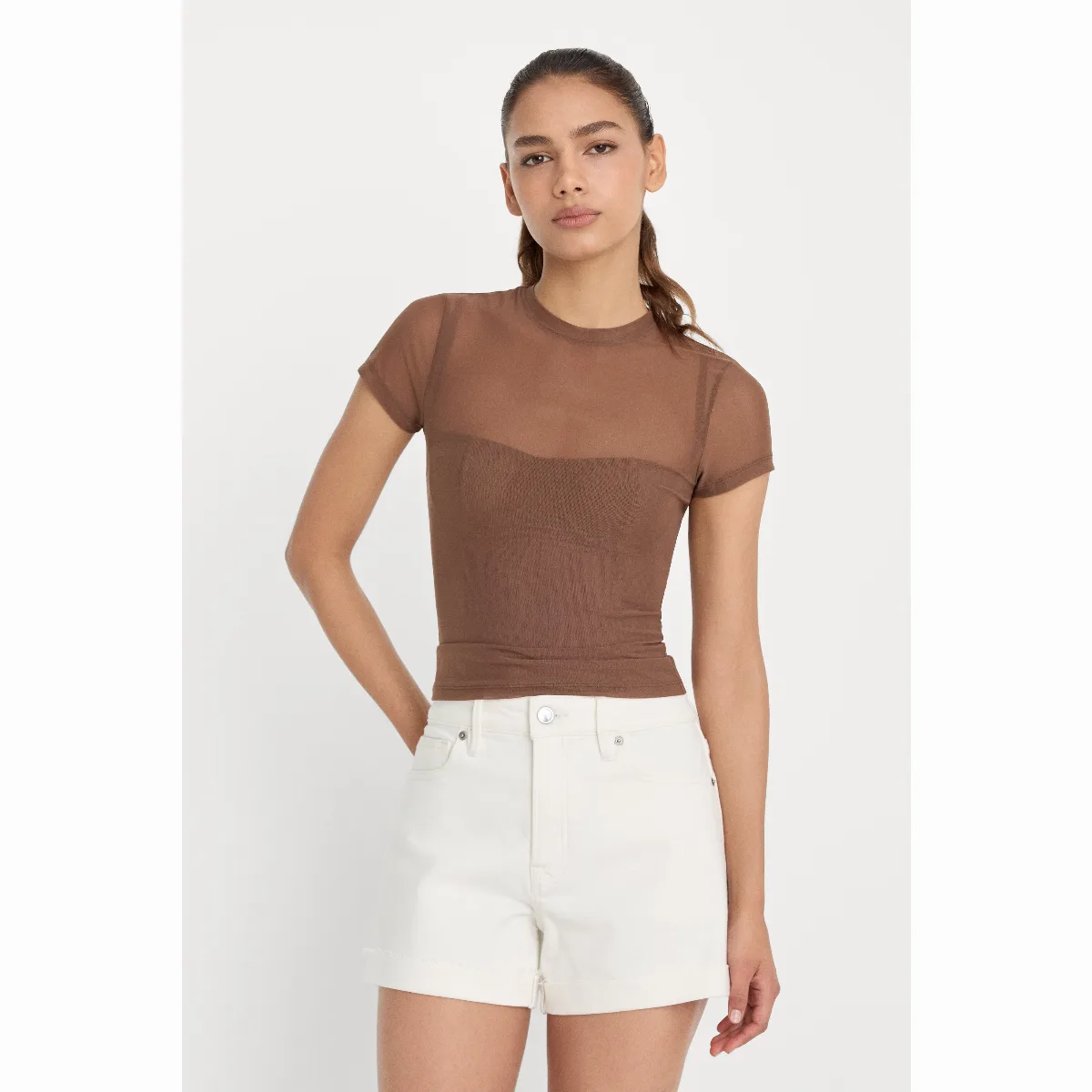 Mesh Baby T-Shirt by Khloé Kardashian by GOOD AMERICAN