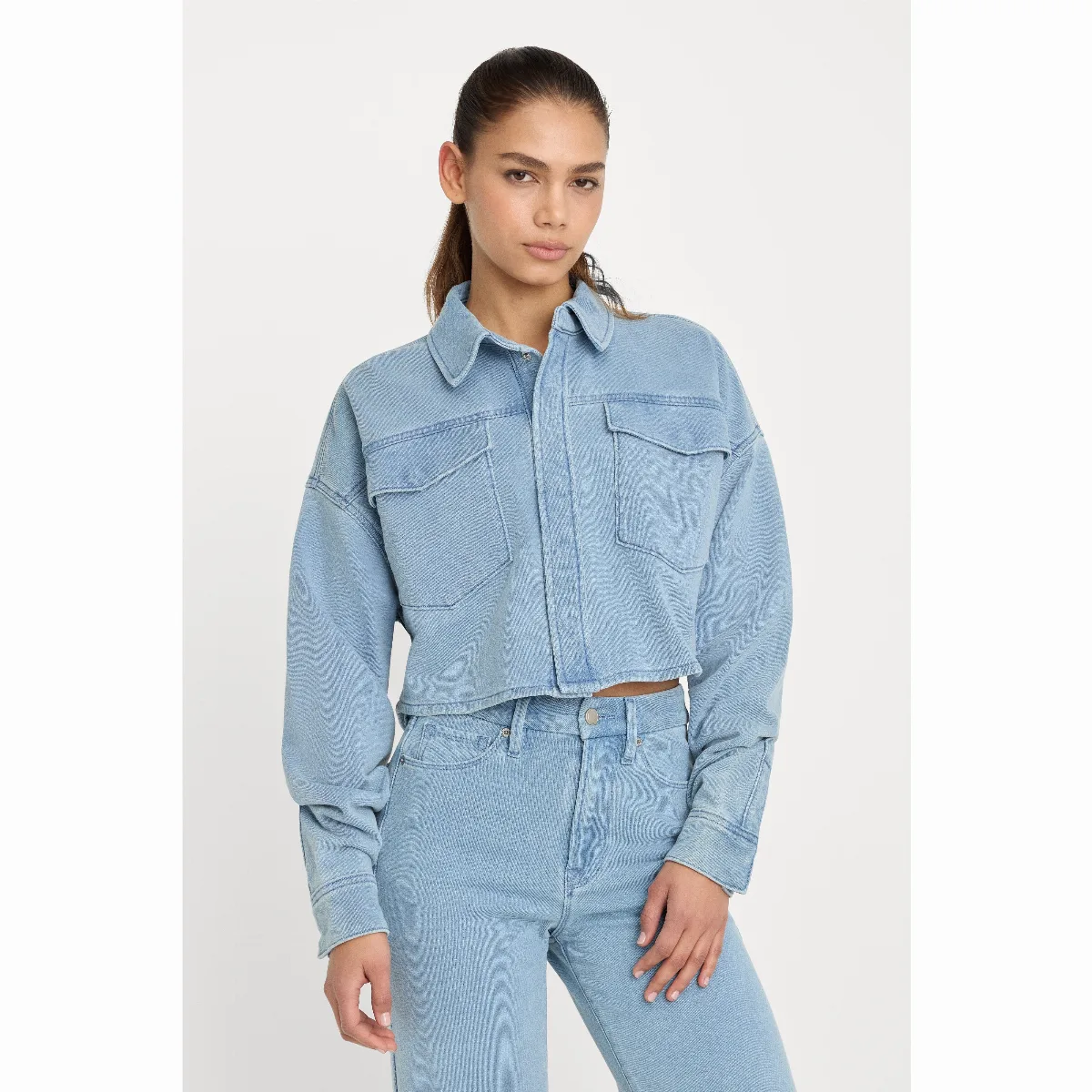 Jeanius Cropped Jacket by Khloé Kardashian by GOOD AMERICAN