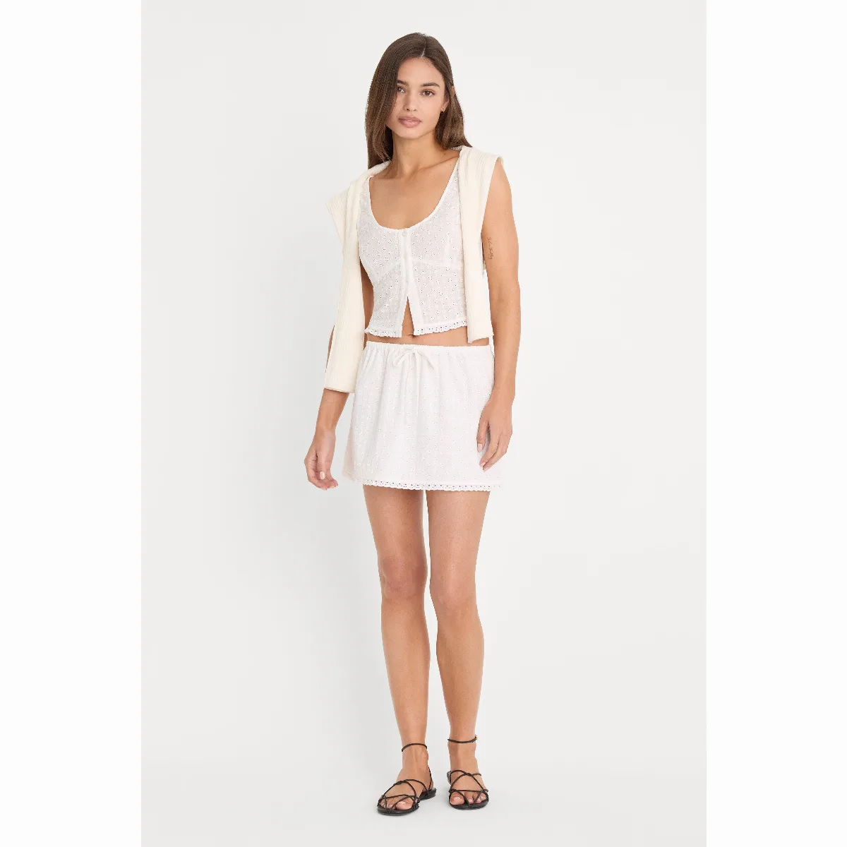 The Eyelet Skirt by Khloé Kardashian by GOOD AMERICAN