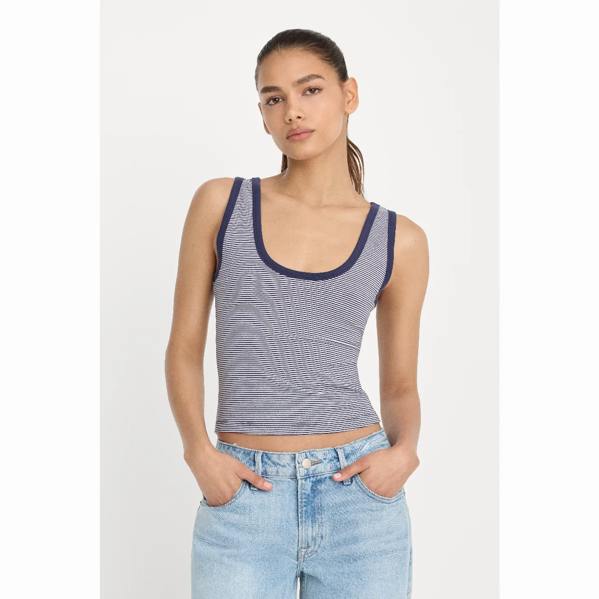 Super Stretch Ringer Tank Top by Khloé Kardashian