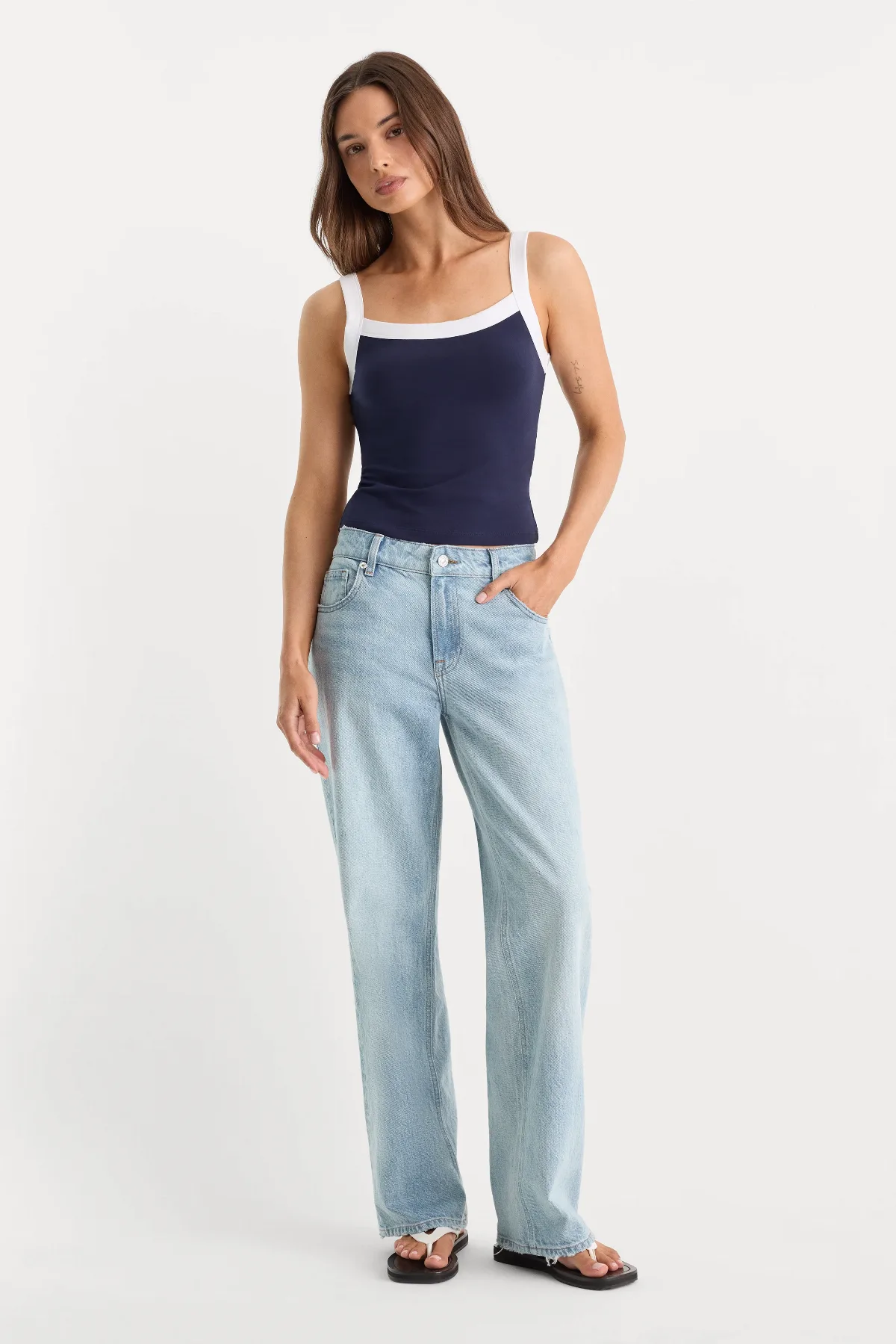 Low Relaxed Straight Jeans by Khlo Kardashian by GOOD AMERICAN