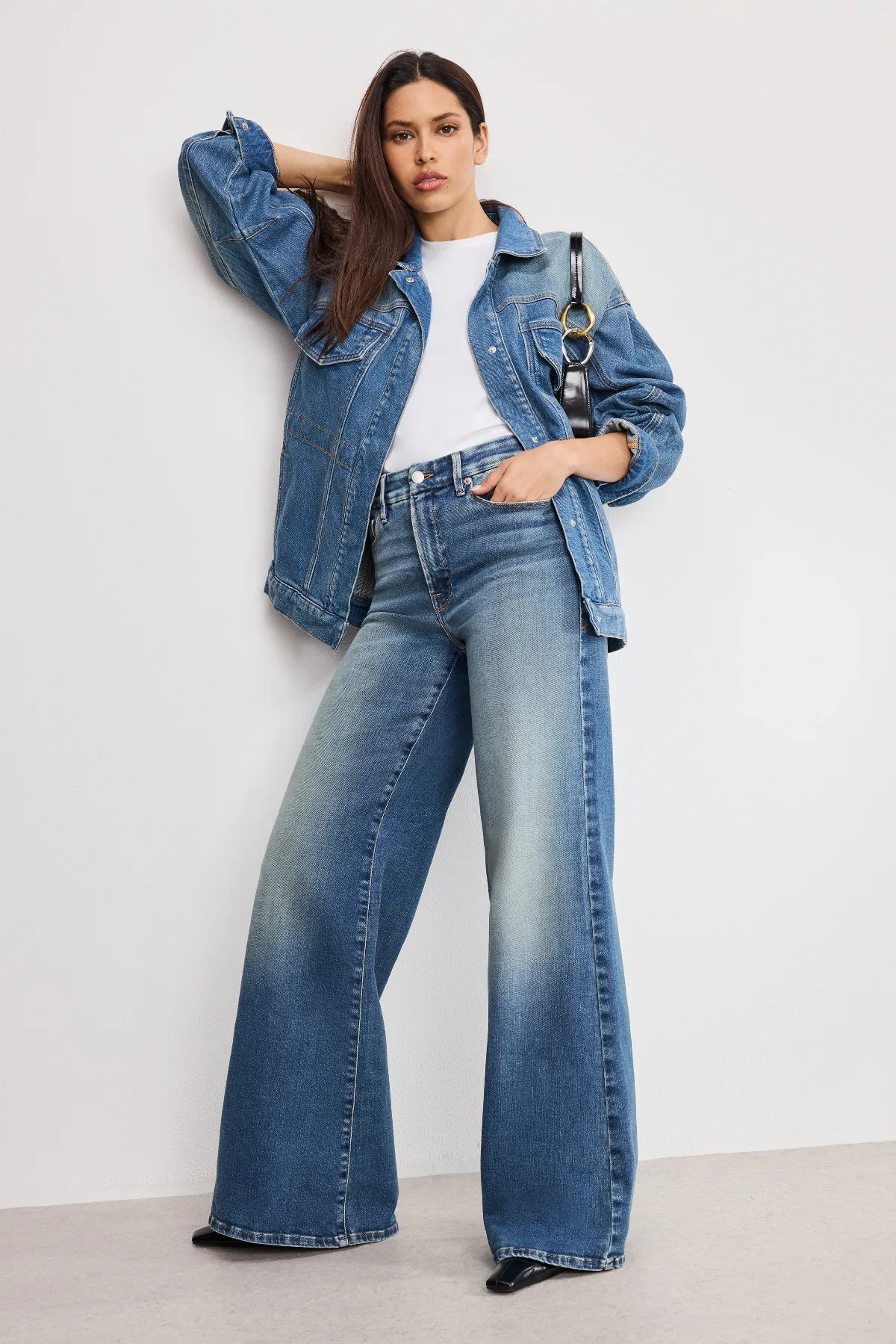 Soft Tech Good Waist Palazzo Jeans by Khlo Kardashian