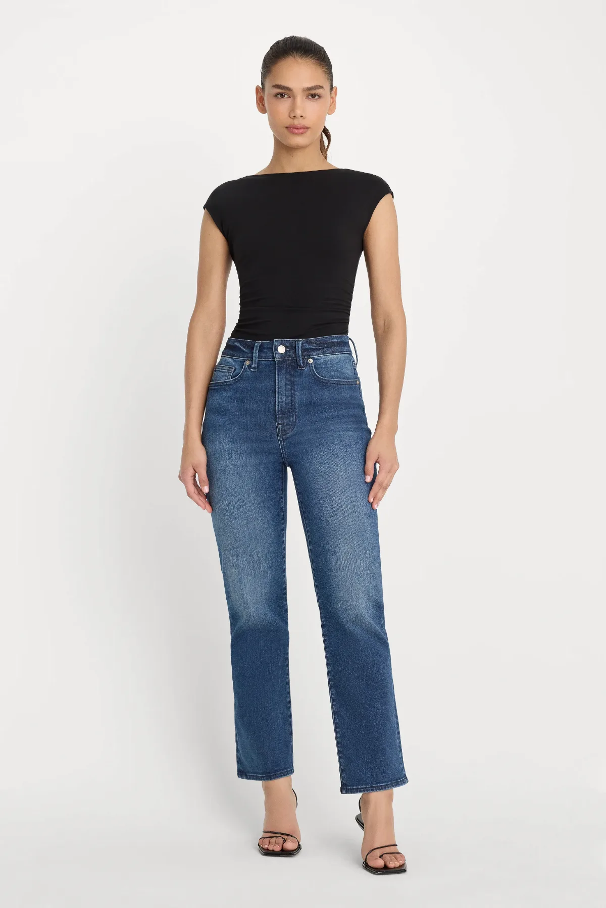 Always Fits Good Legs Straight Jeans by Khloé Kardashian by GOOD AMERICAN