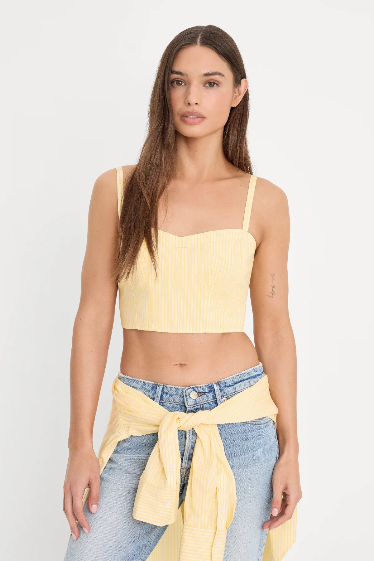 Poplin Bustier Cami Top by Khloé Kardashian