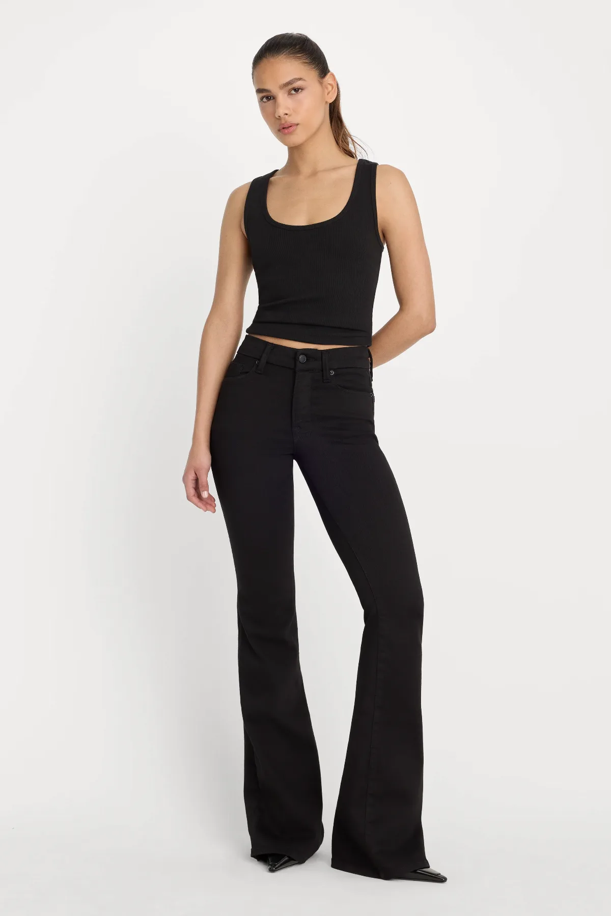Never Fade Good Legs Flare Jeans by Khloé Kardashian by GOOD AMERICAN