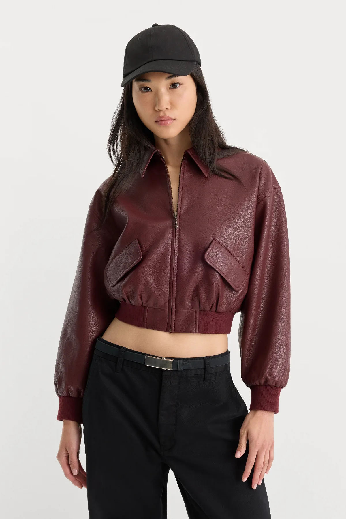 The Better Than Leather Bomber Jacket by Khloé Kardashian by GOOD AMERICAN