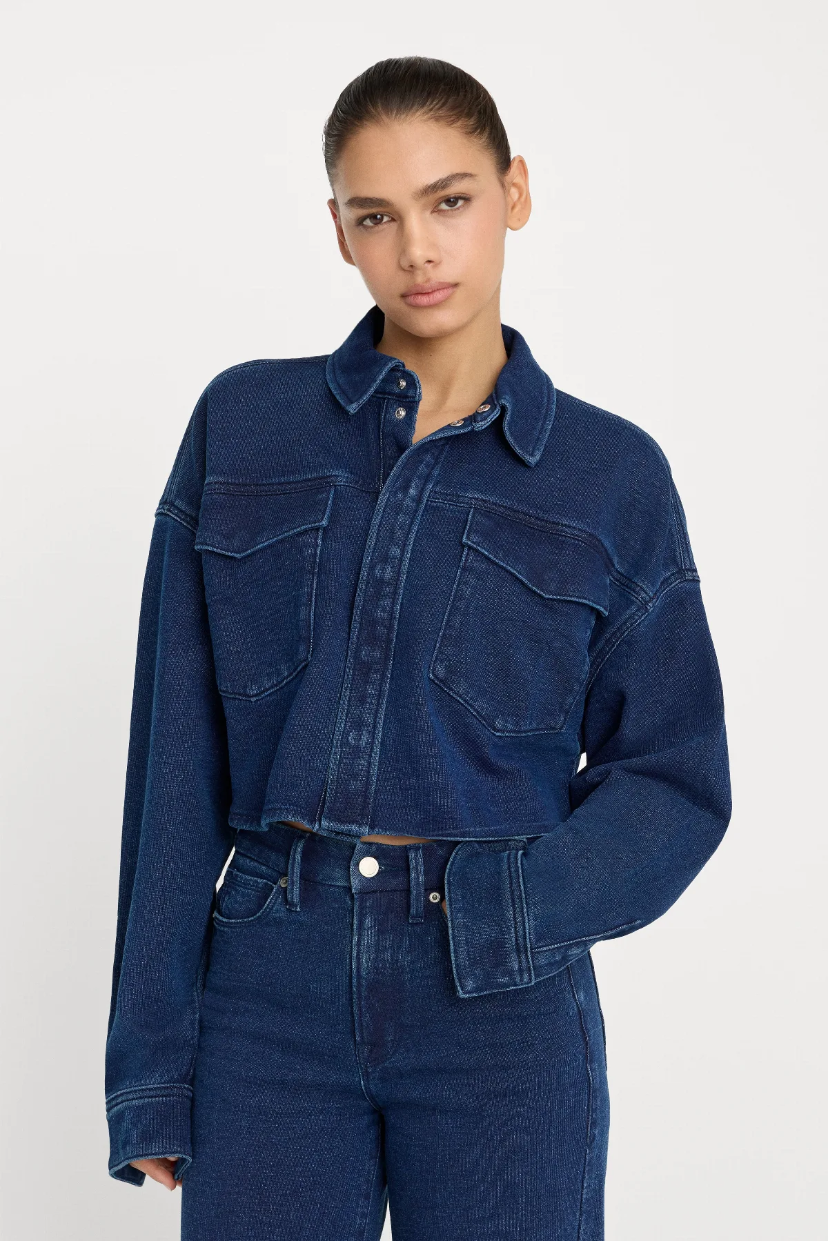 Jeanius Cropped Jacket by Khlo Kardashian by GOOD AMERICAN