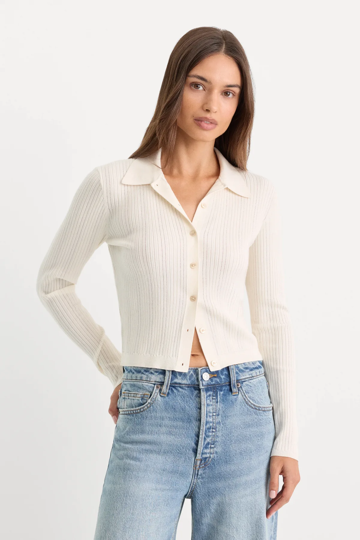 The Ladder Rib Cardigan by Khloé Kardashian