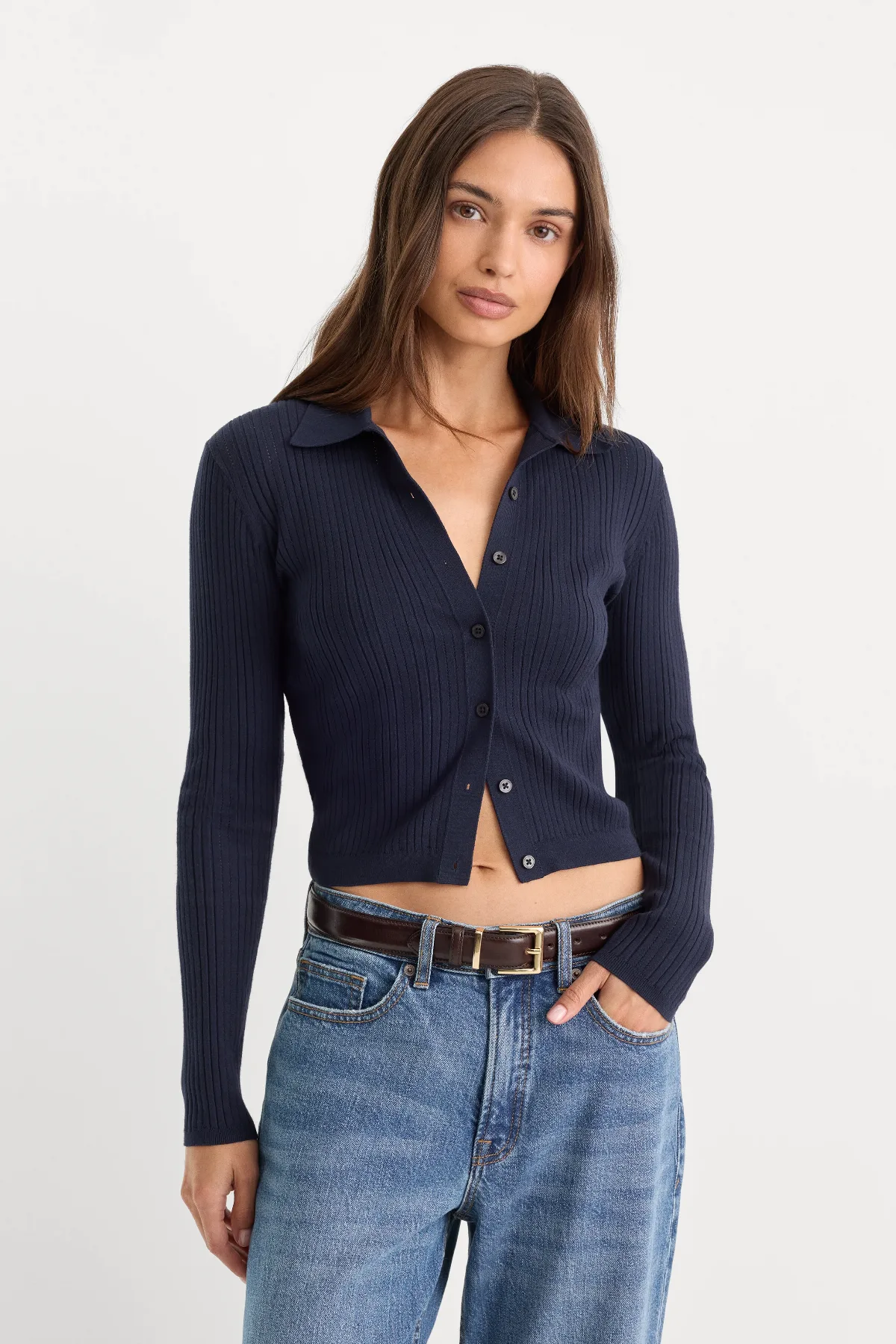 The Ladder Rib Cardigan by Khloé Kardashian
