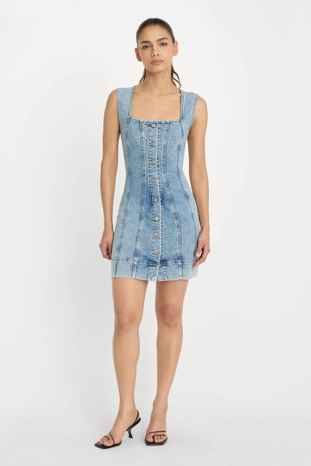 Mini Button Front Dress by Khloé Kardashian by GOOD AMERICAN