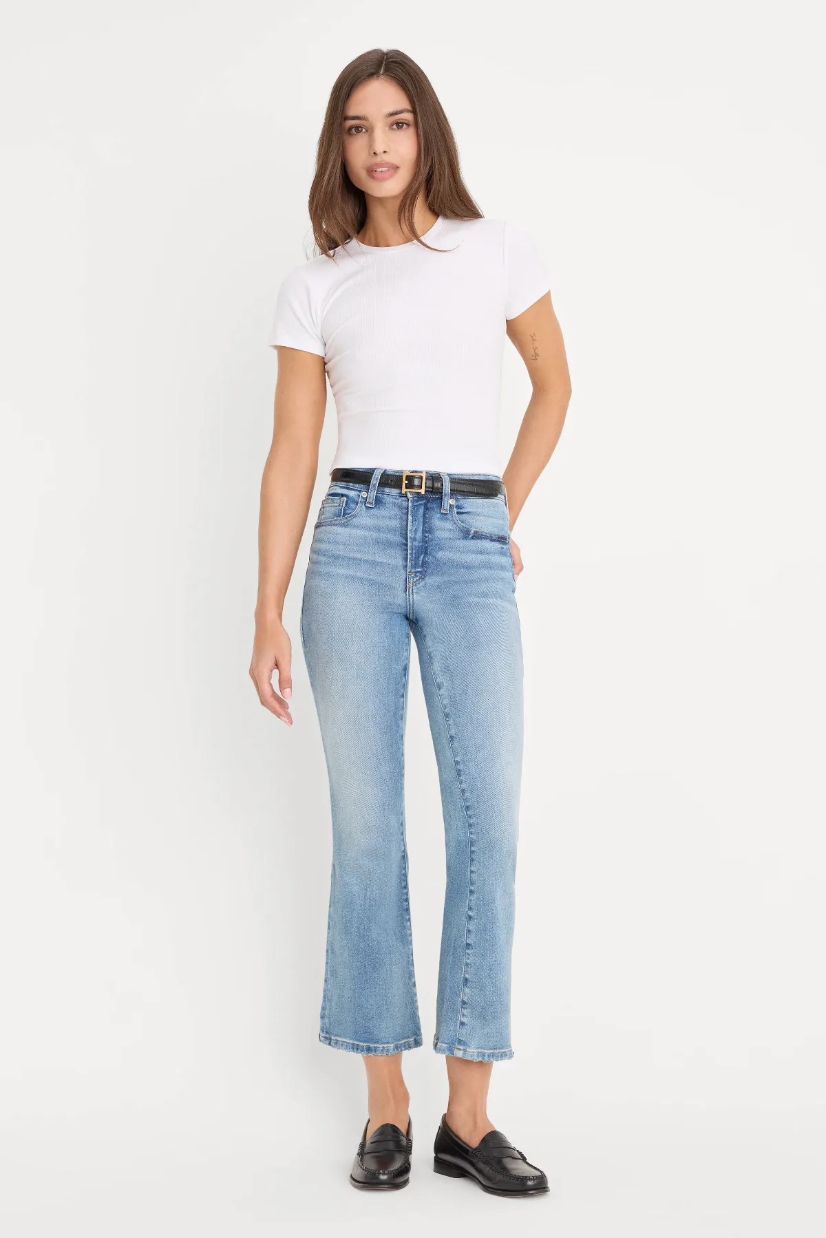Soft Tech Good Legs Crop Mini Boot Jeans by Khloé Kardashian by GOOD AMERICAN