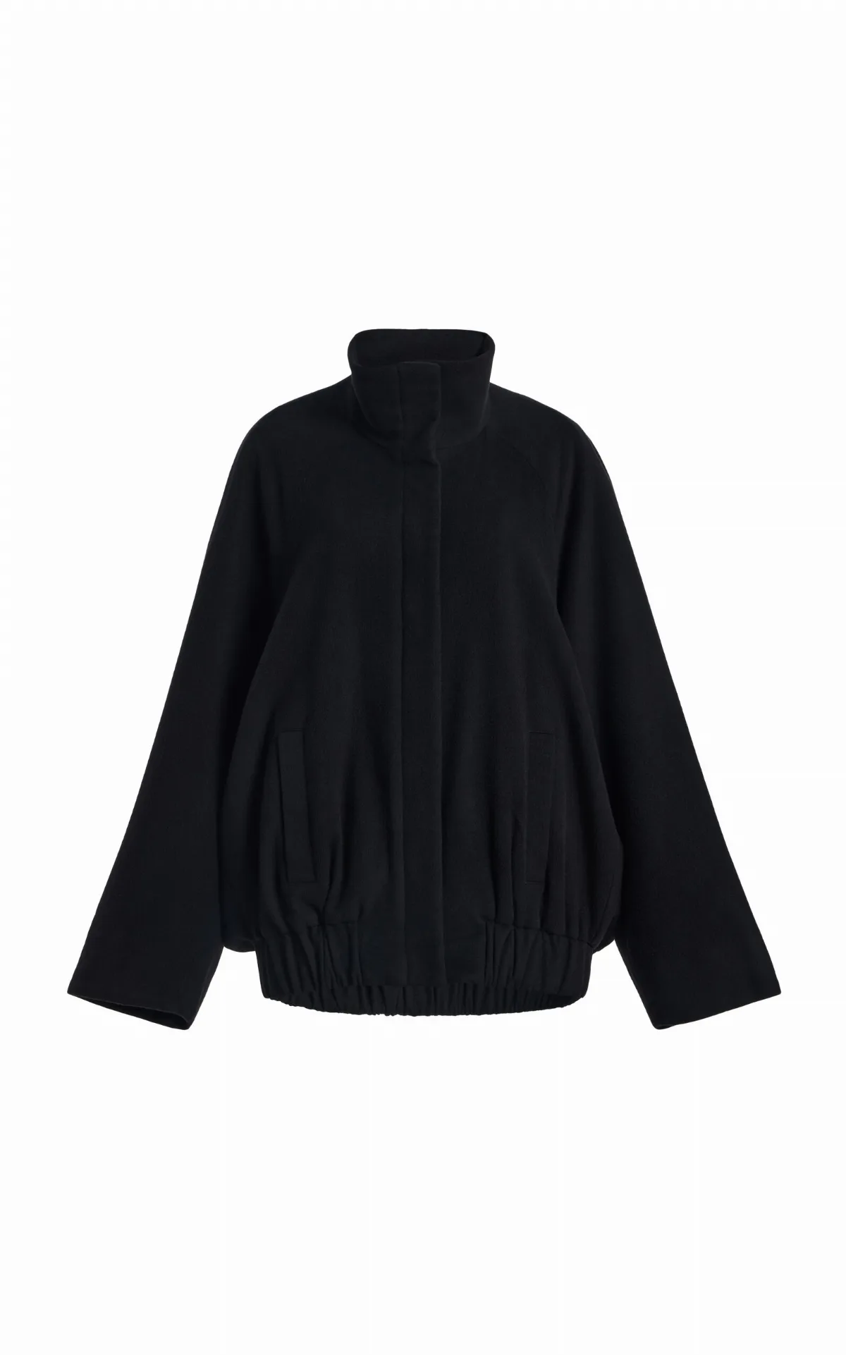 Batwing Wool-Cashmere Bomber Jacket by Auter