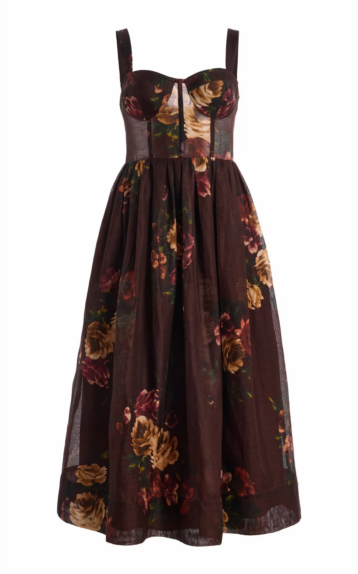 Phoebe Linen-Silk Midi Dress by Cara Cara