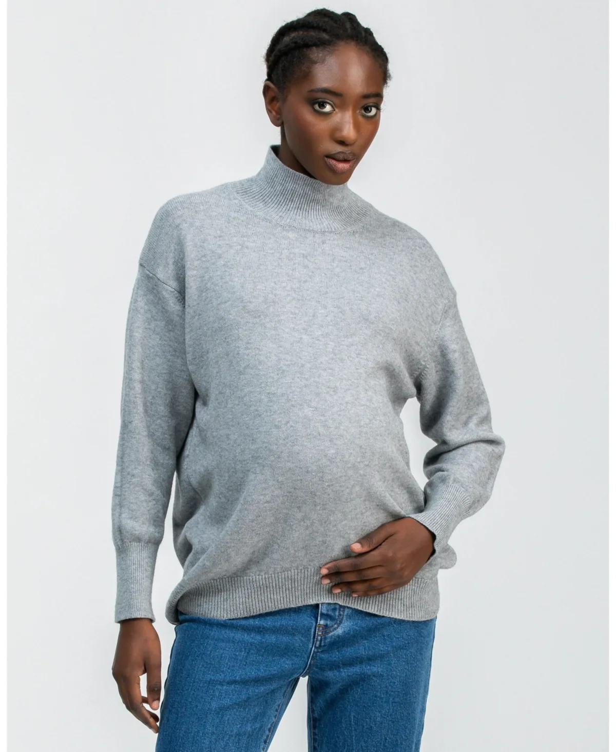 Relaxed Turtleneck Regina Sweater with Long Sleeves by Pietro Brunelli Maternity