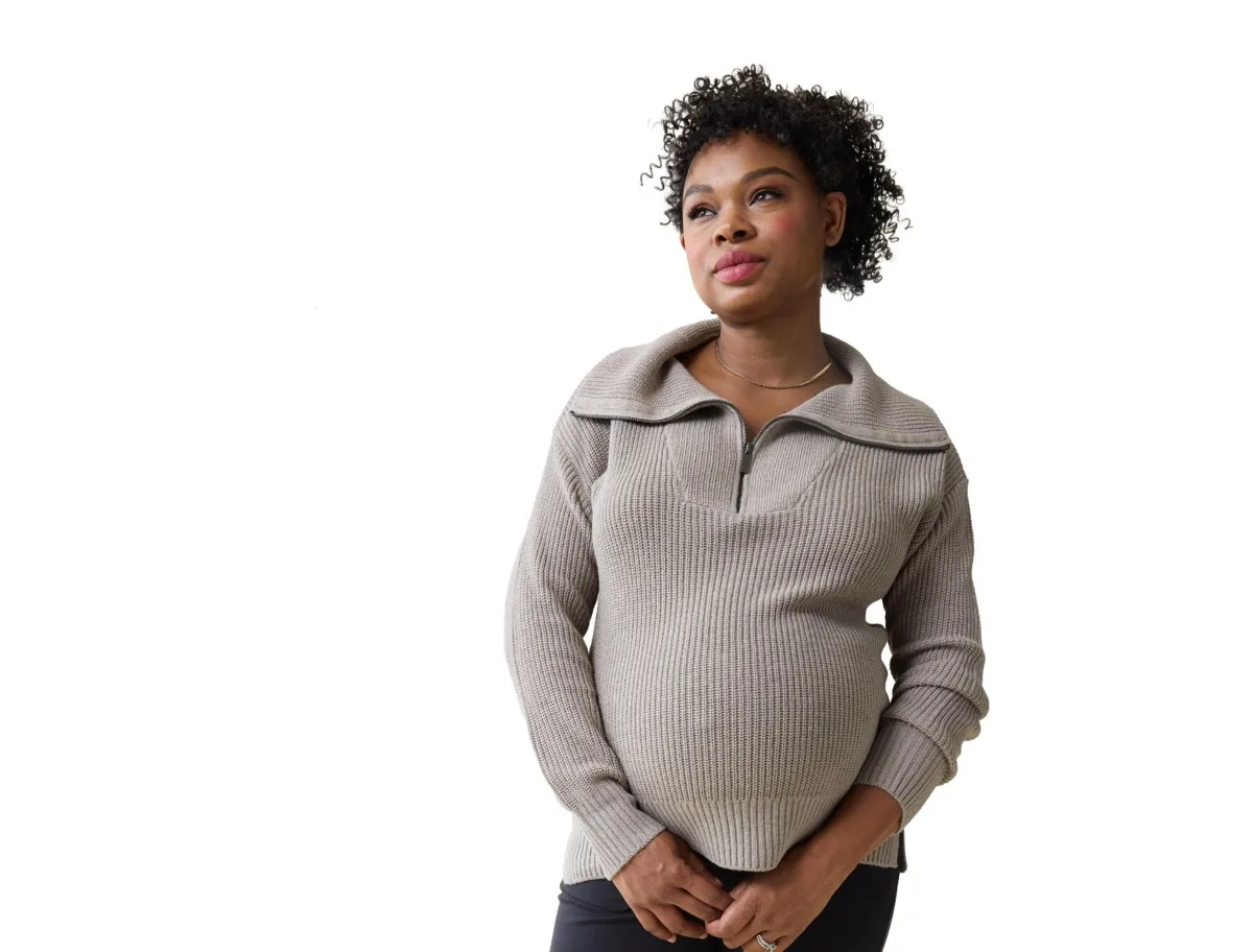 Ingrid + Isabel Cozy Quarter Zip Sweater by Ingrid + Isabel