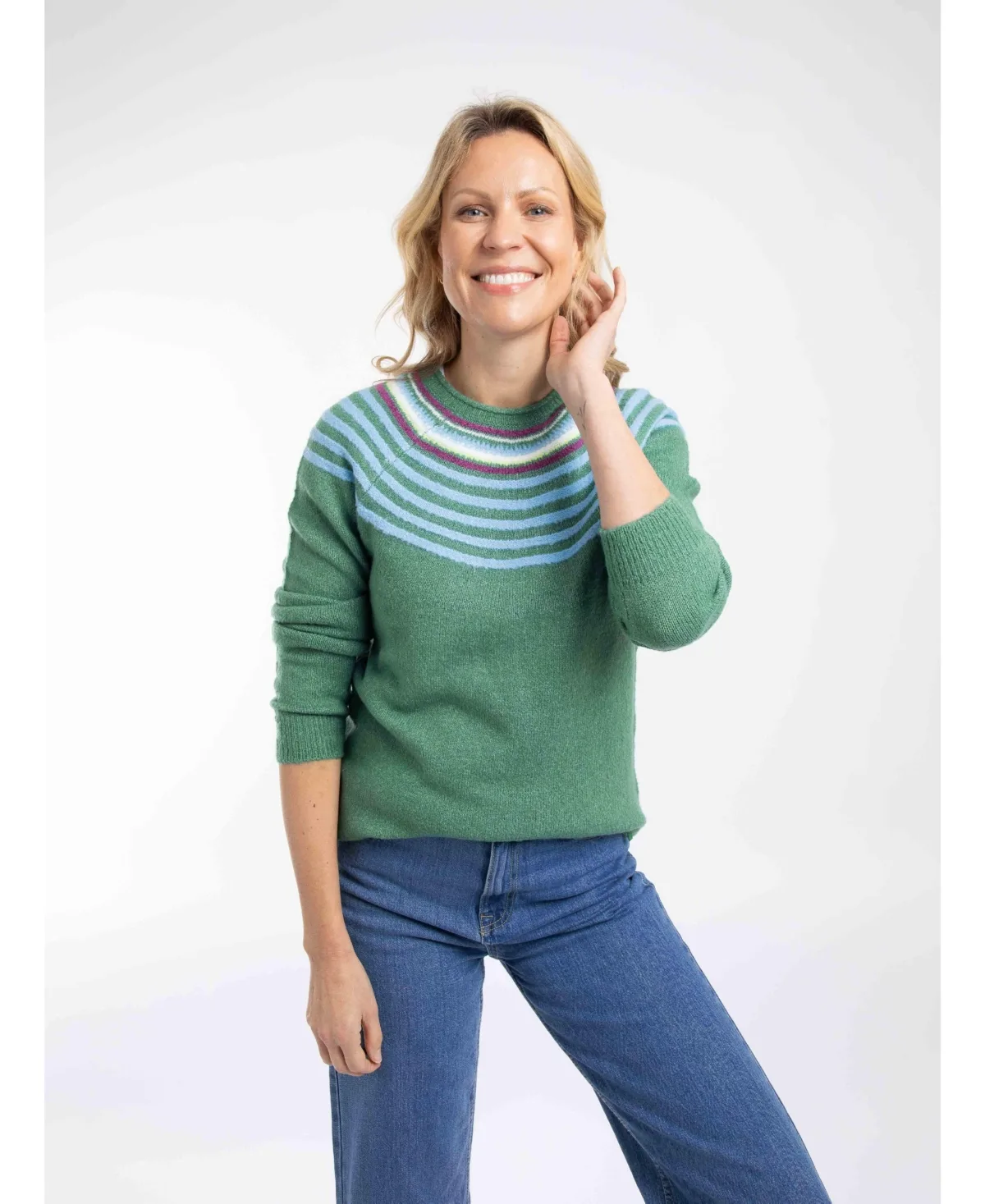 Sinatra Patterned Knit Jumper by Weird Fish