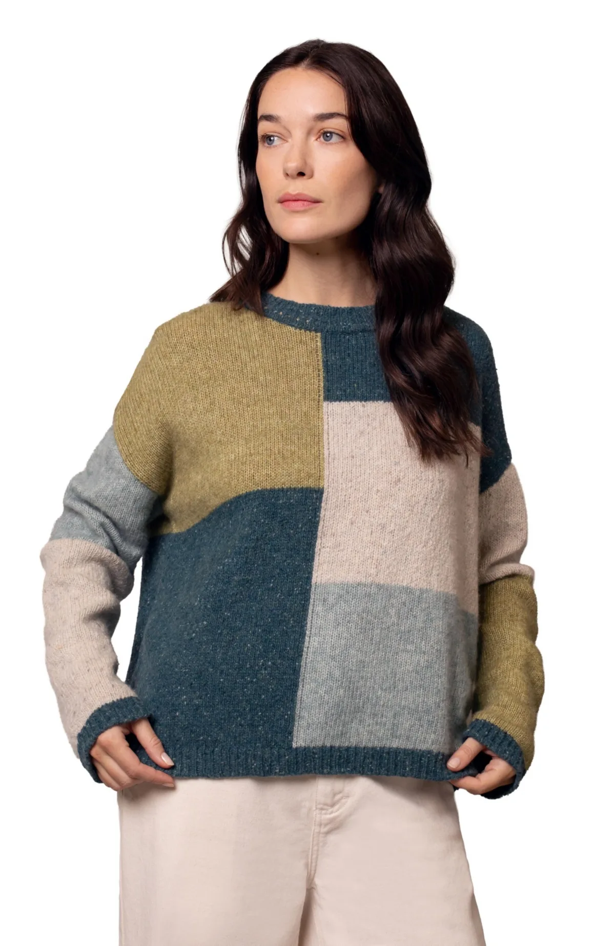 Block Crew Neck Sweater by Celtic & Co.