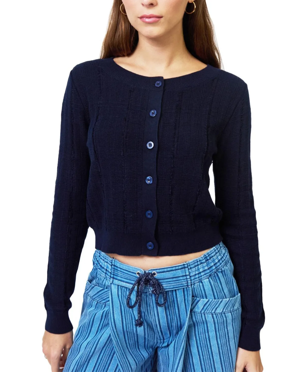 Clover Novelty Stitch Cardigan by Central Park West