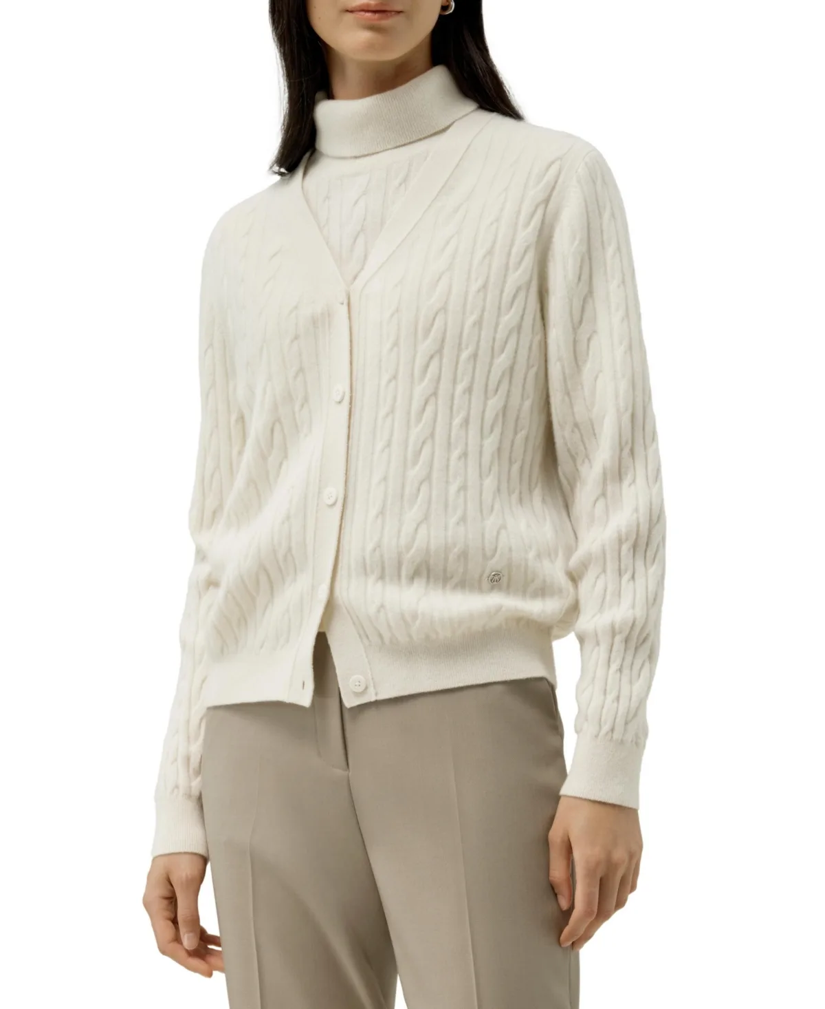 Cable-Knit Baby Cashmere Cardigan by Lilysilk