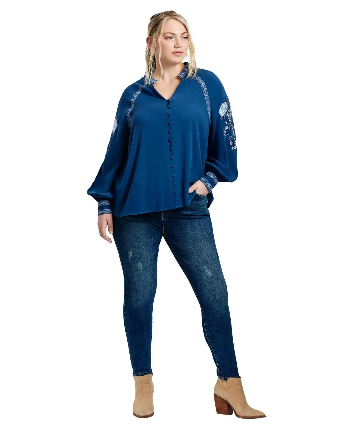 Chloe Embroidered Blouse by Avenue