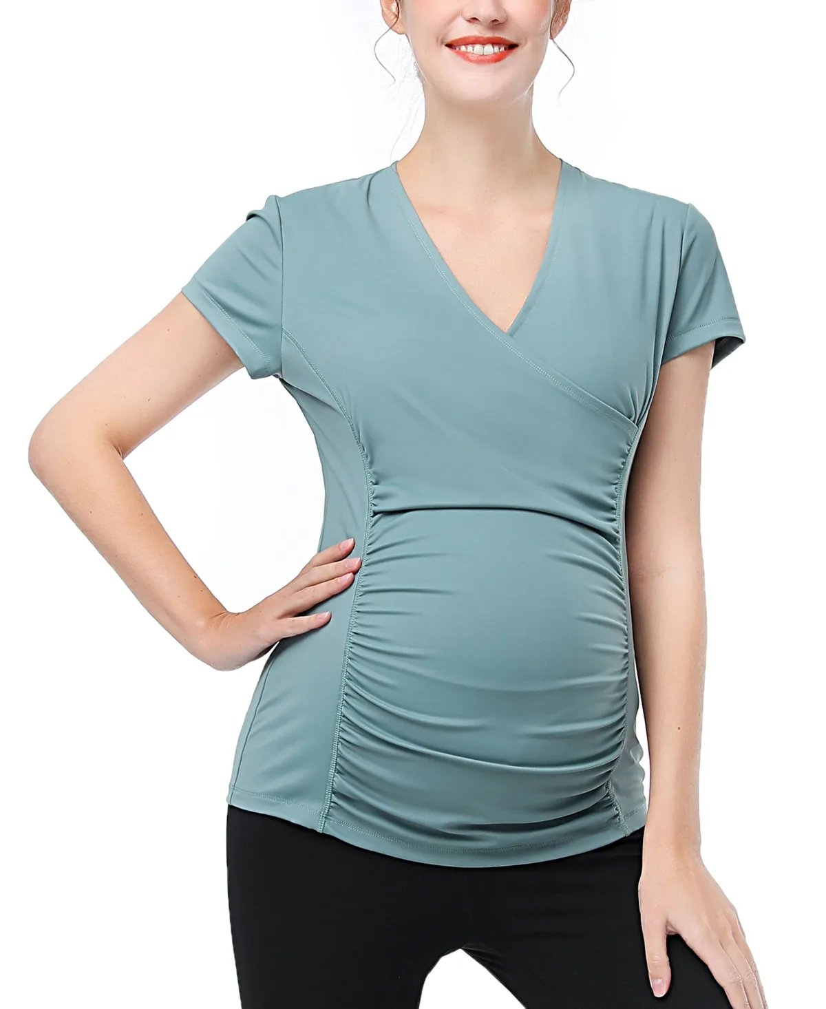 V-Neck Nursing Active Tee by Kimi + Kai