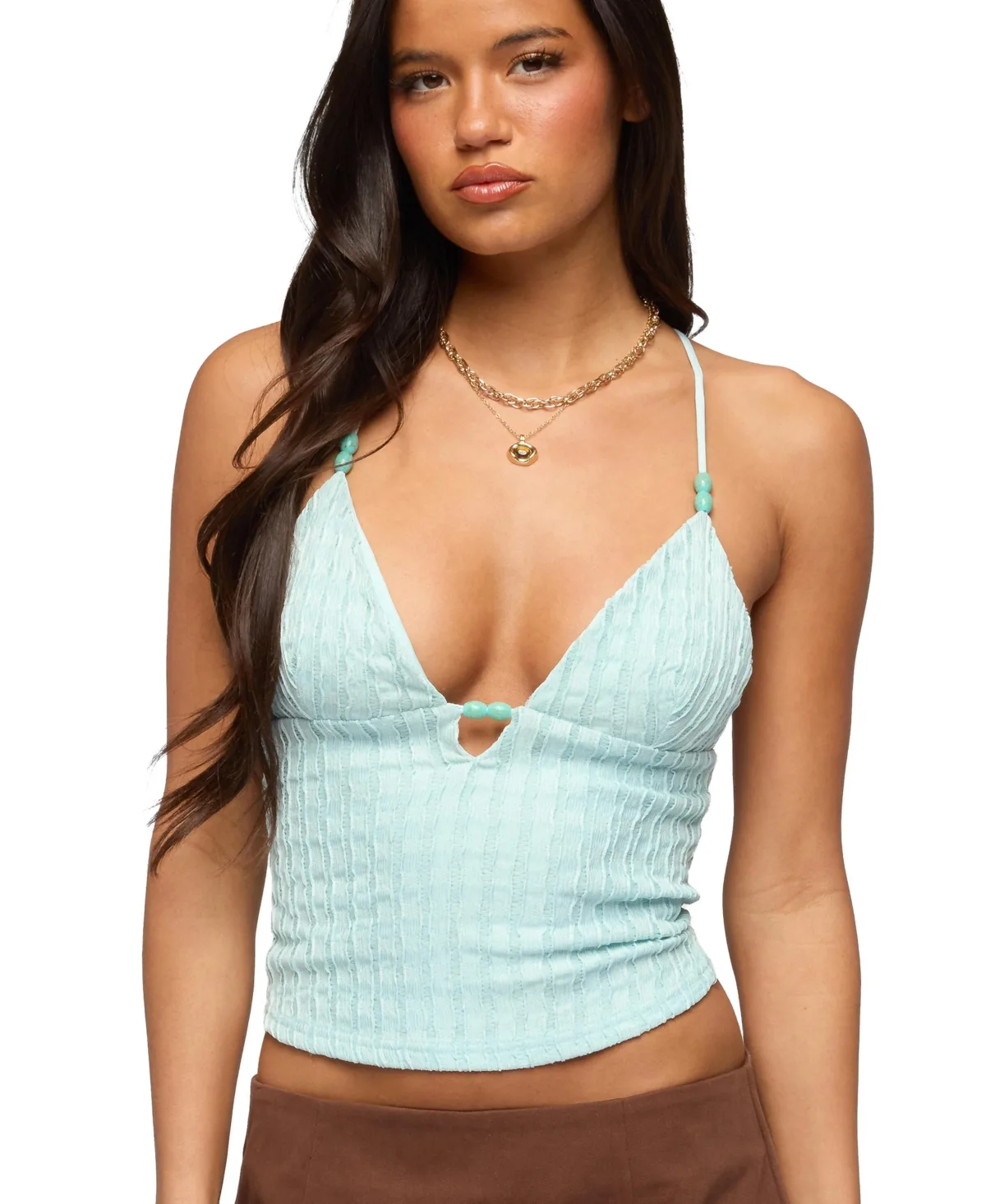 Alitah Bead Textured Tank Top by Edikted