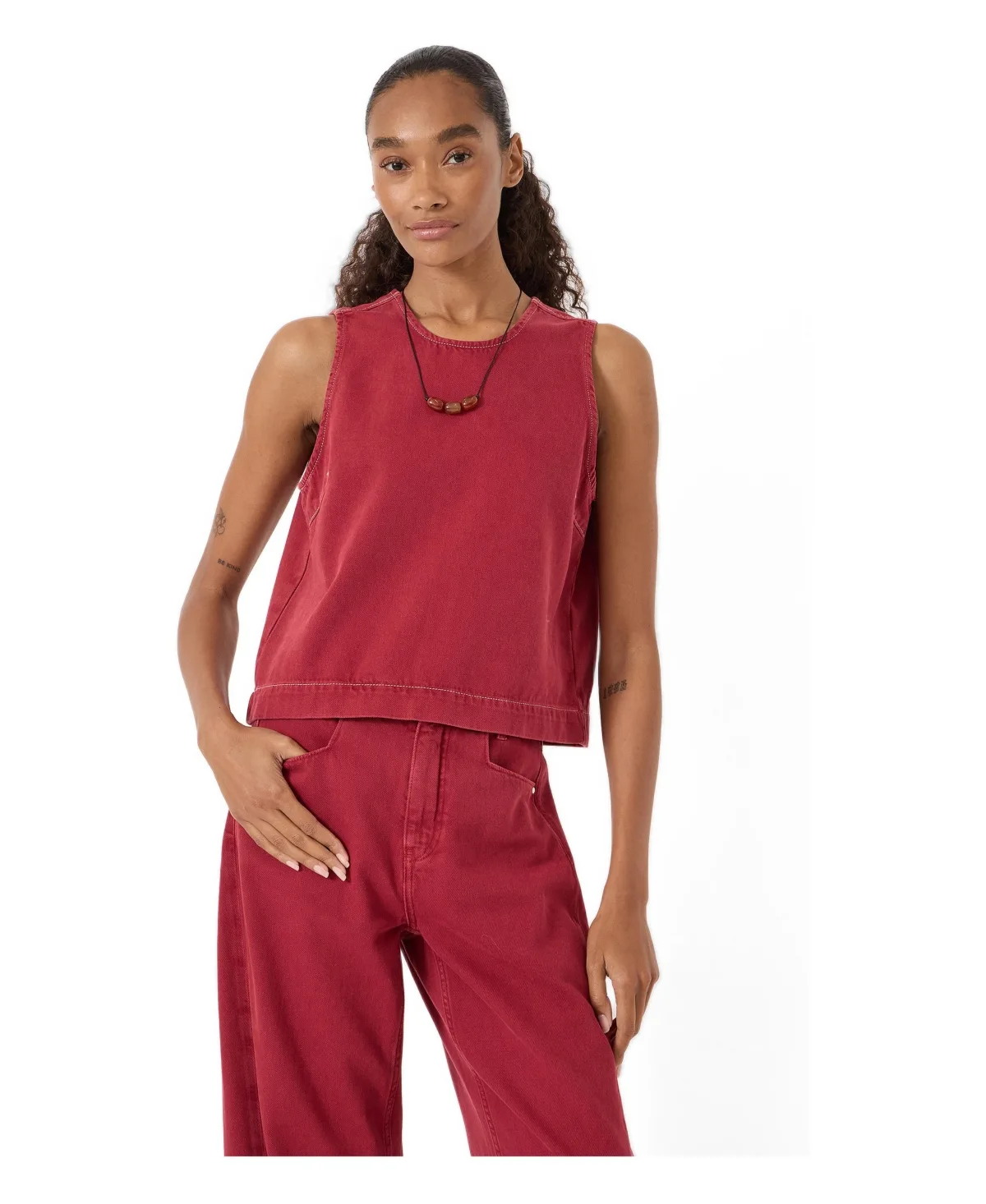 Valerie Denim Shell Top by Hush