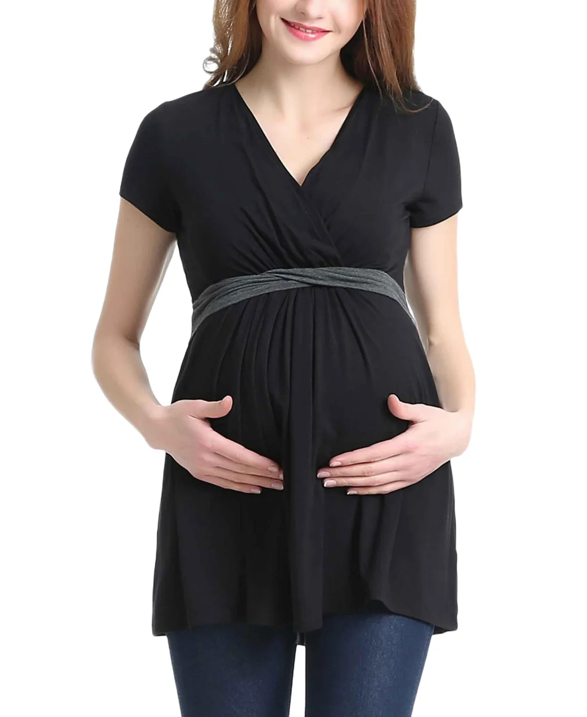 Kimi + Kai Nursing Colorblock Tunic Top by Kimi + Kai