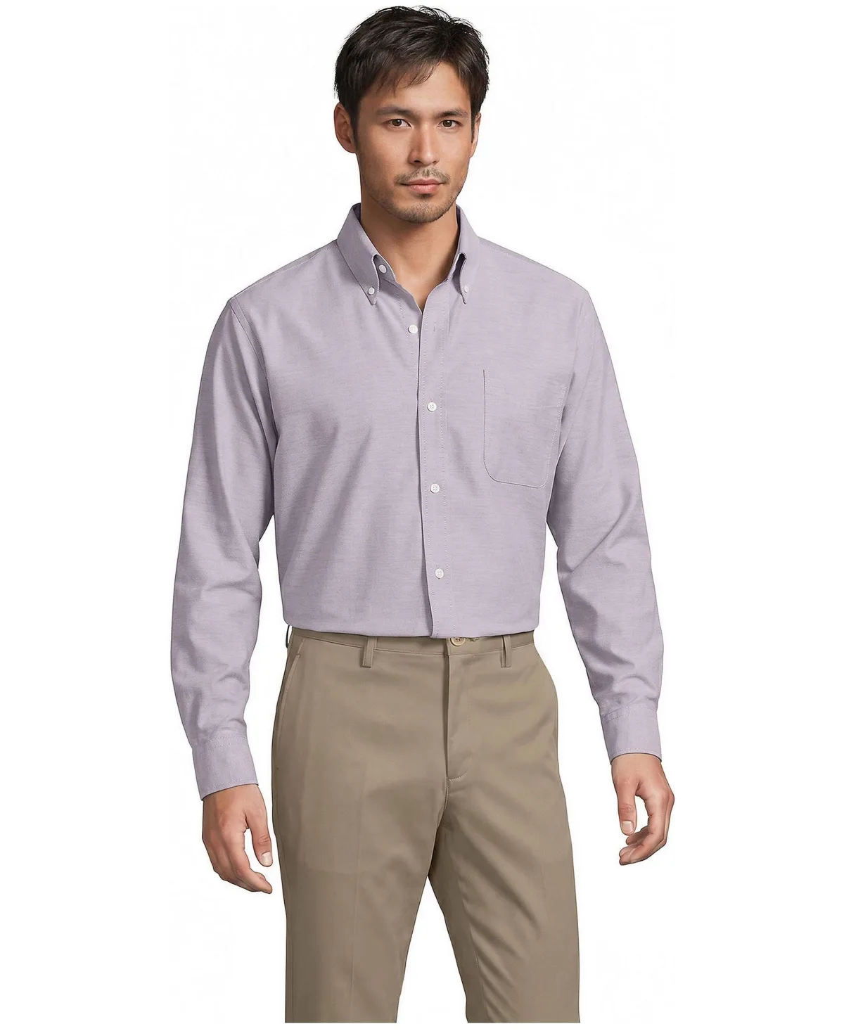 No Iron Supima Cotton Oxford Dress Shirt by Lands' End