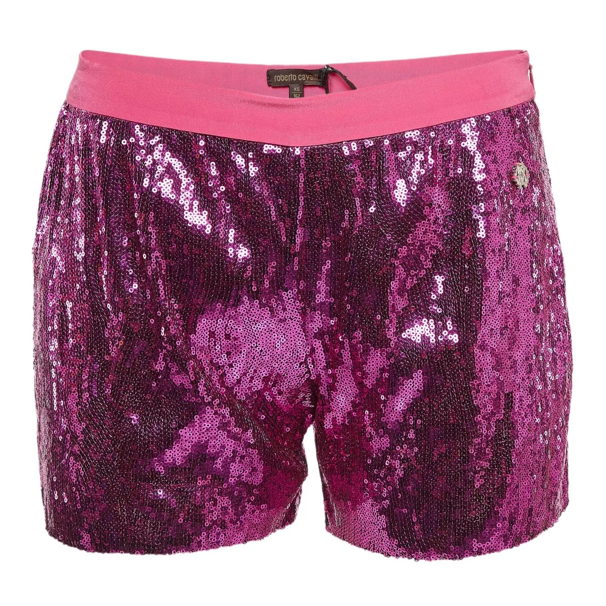 Pink Sequin Shorts by Pre-owned Roberto Cavalli