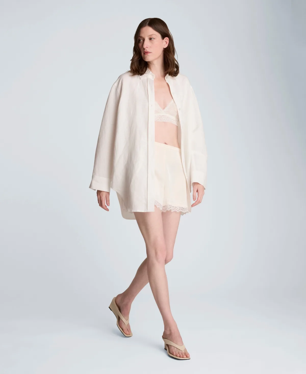 Mid-Rise Lace Pull-On Shorts by Kenneth Cole
