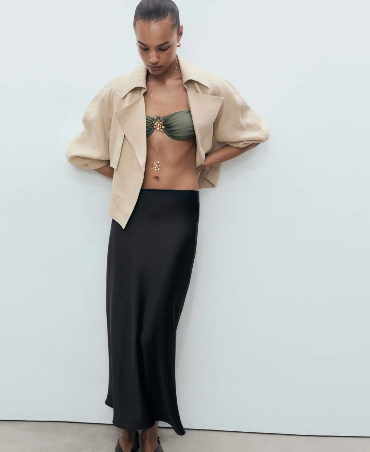 Satin Long Skirt by Mango