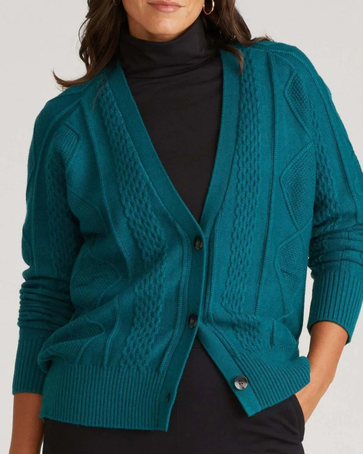 Cable Knit Cardigan by Universal Standard
