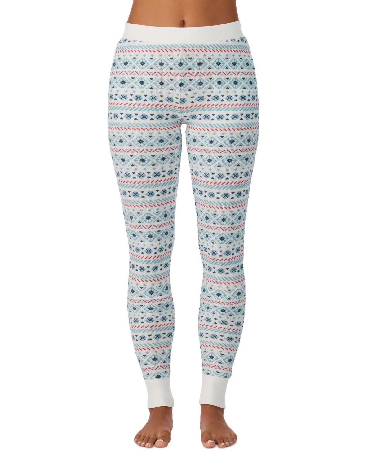 Cozy Waffle-Knit Thermal Stretch Leggings by Cuddl Duds