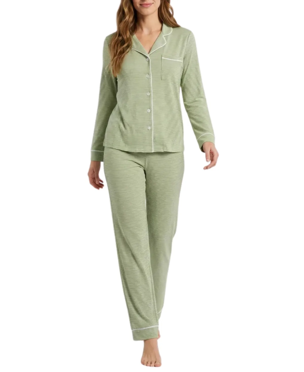 Stripe Bamboo Pajama Set by Motette