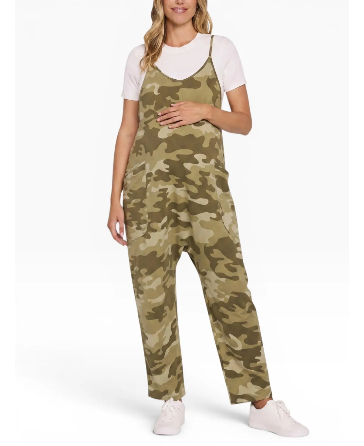 Sleeveless Relaxed Fit Maternity Jumpsuit by Motherhood Maternity