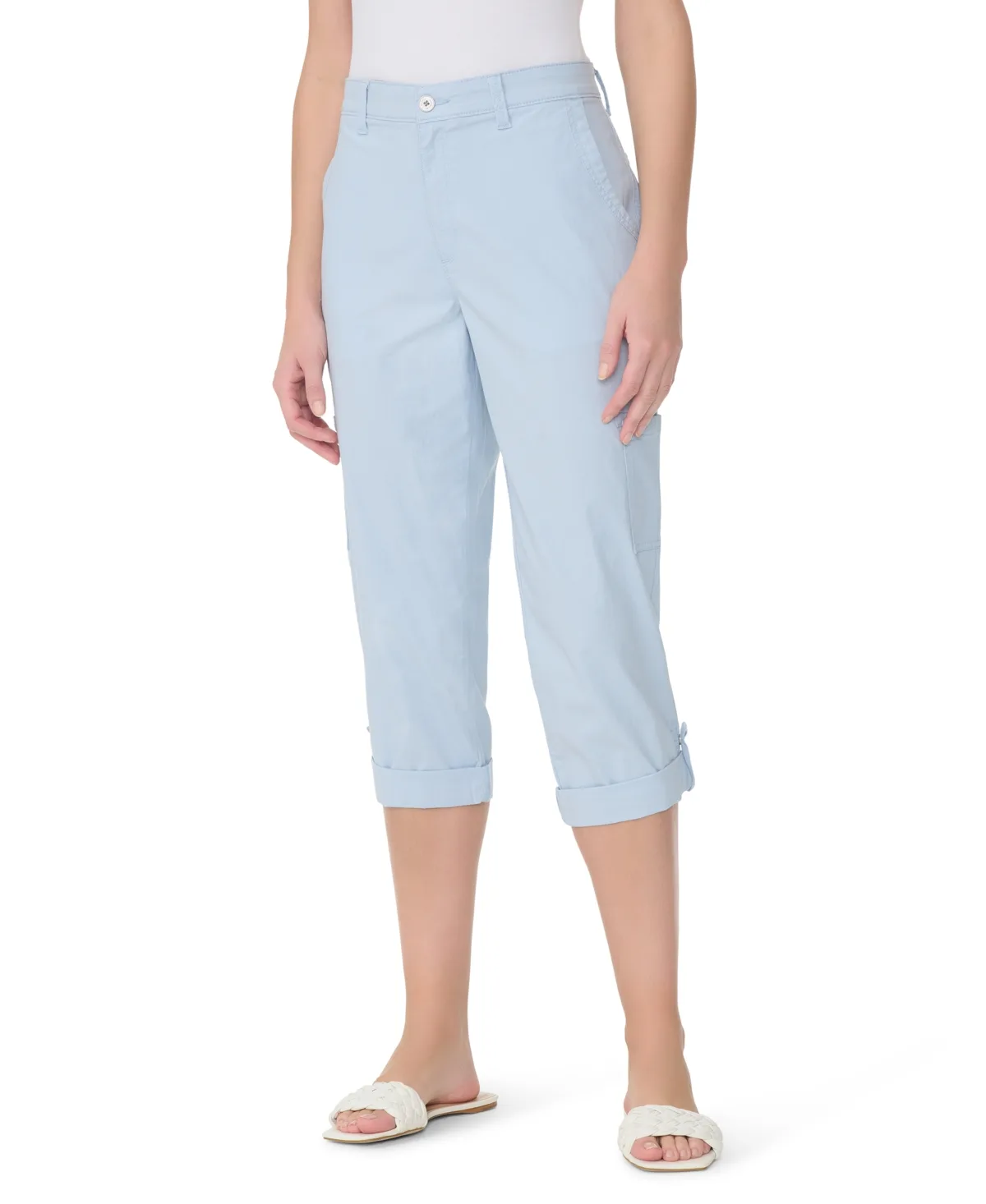 Adjustable-Hem Cargo Capri Pants by Gloria Vanderbilt