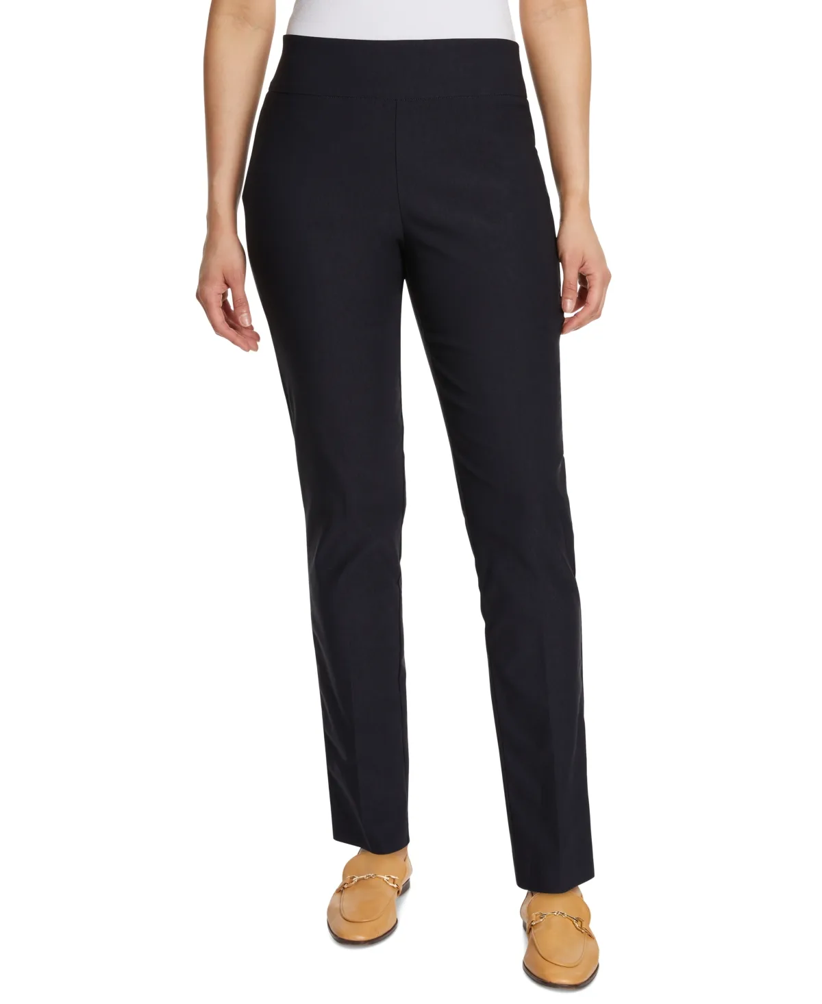 Tummy-Control Pull-On Slim Trousers by Gloria Vanderbilt