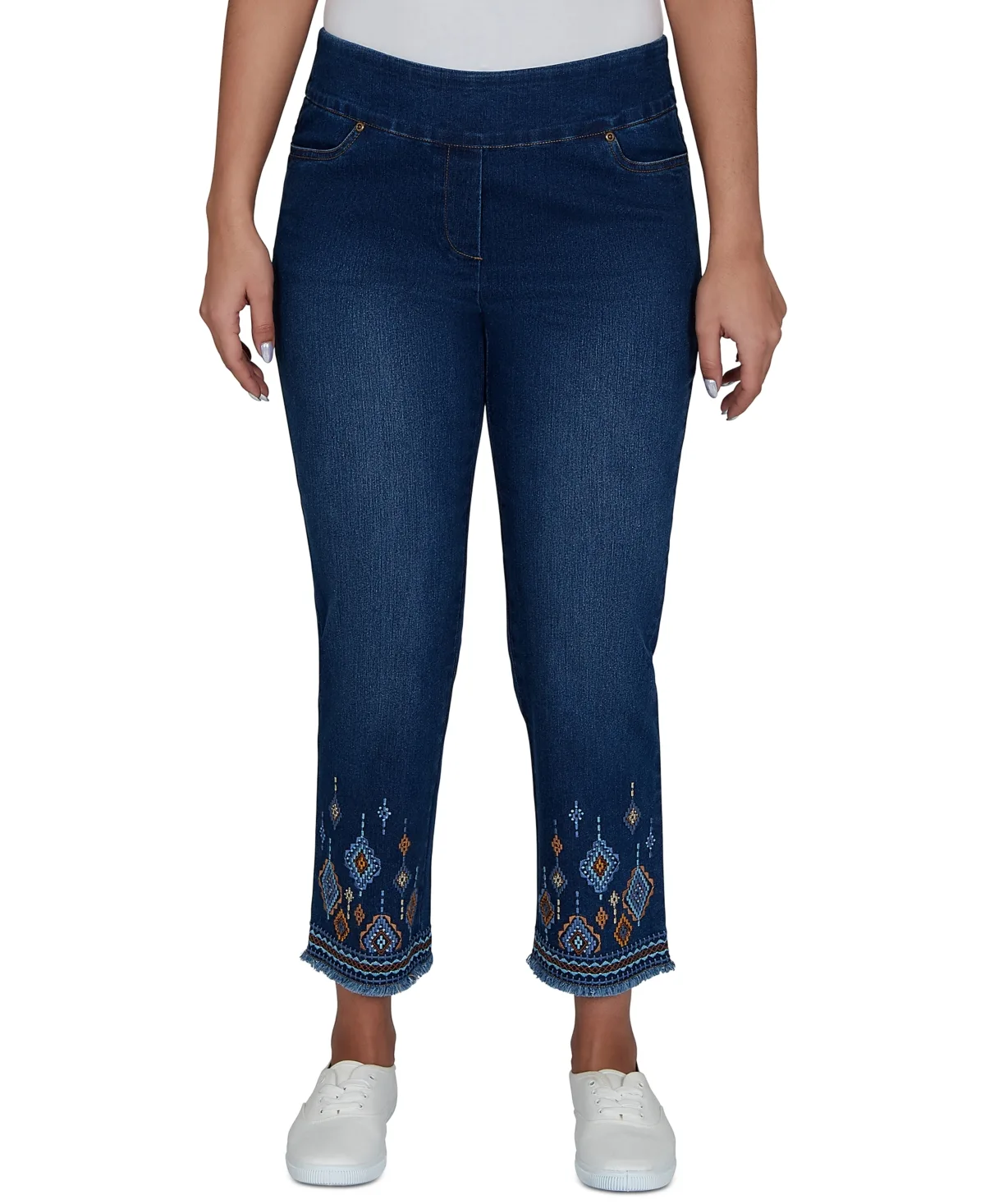 Pull-On Ankle Denim Pants by Alfred Dunner