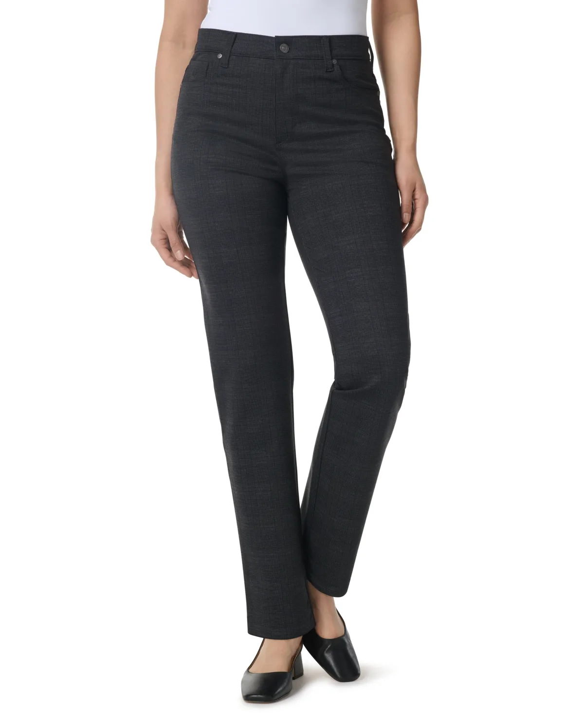 Amanda High-Waisted Straight Ponte Pants by Gloria Vanderbilt