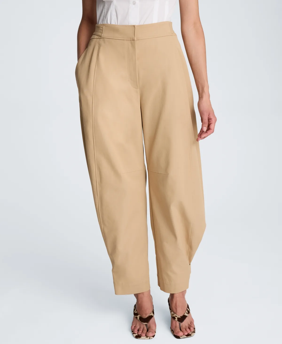 Double Pleated Barrel Pants by Kenneth Cole
