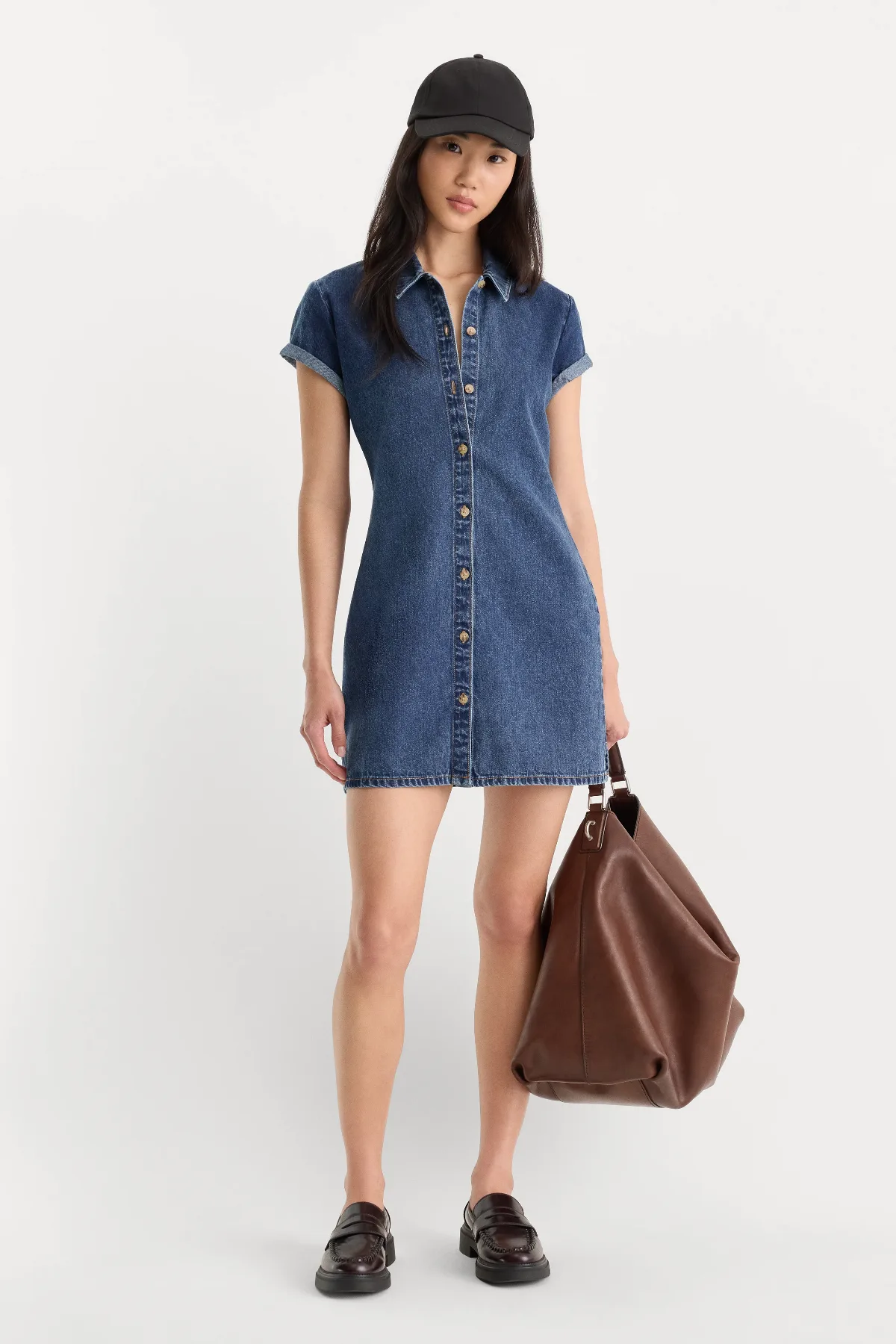 The Denim Polo Dress by Khloé Kardashian by GOOD AMERICAN
