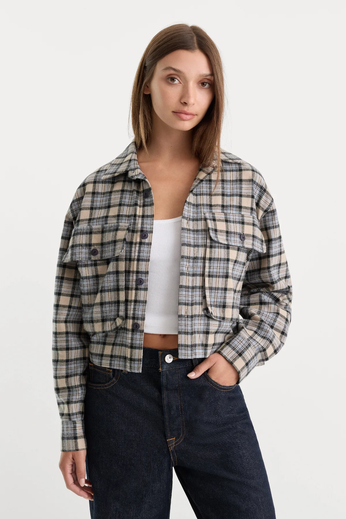 The Patch Pocket Shirt by Khloé Kardashian by GOOD AMERICAN