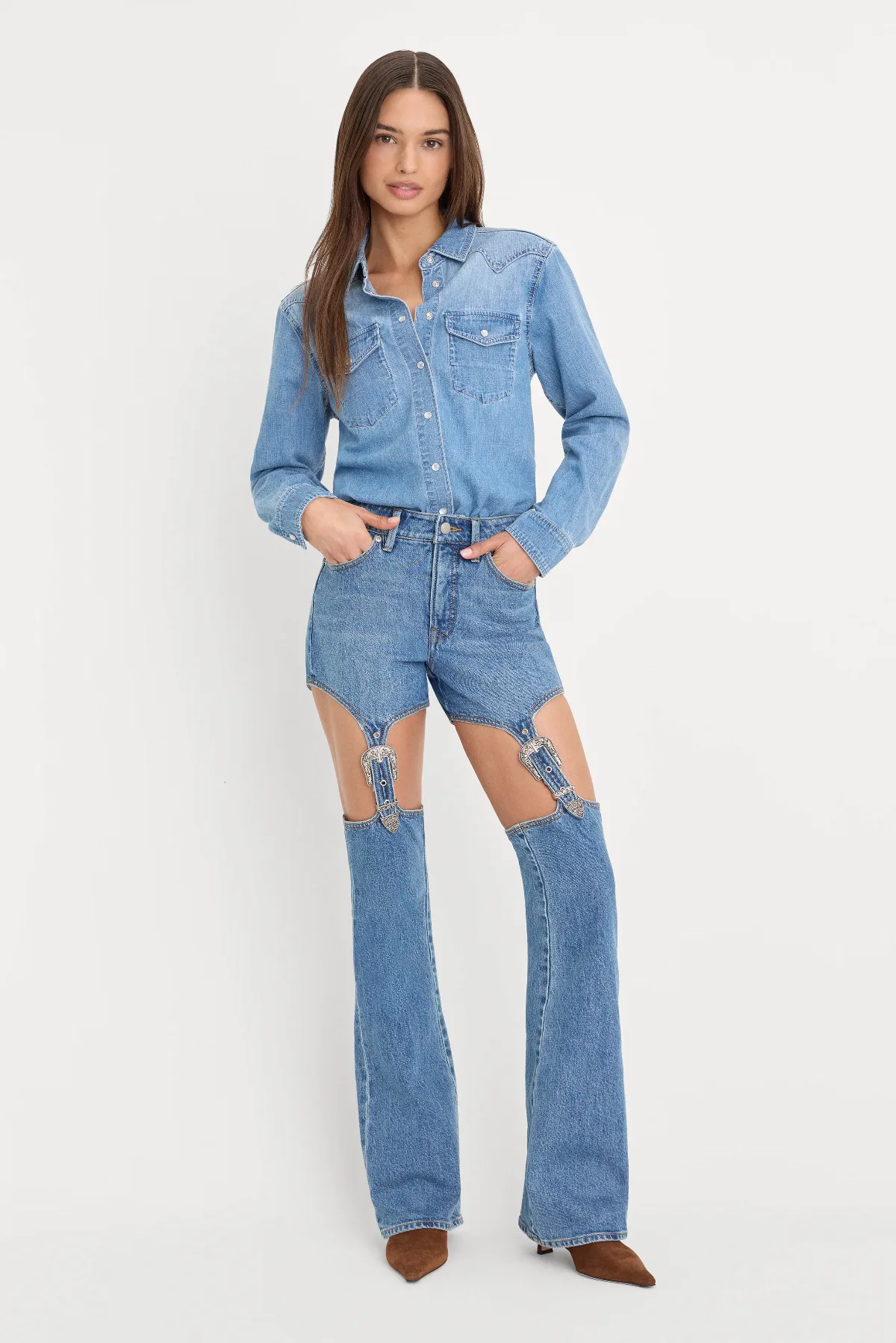 Dolly Joleans Bootcut High Rise Jeans by Khloé Kardashian by GOOD AMERICAN