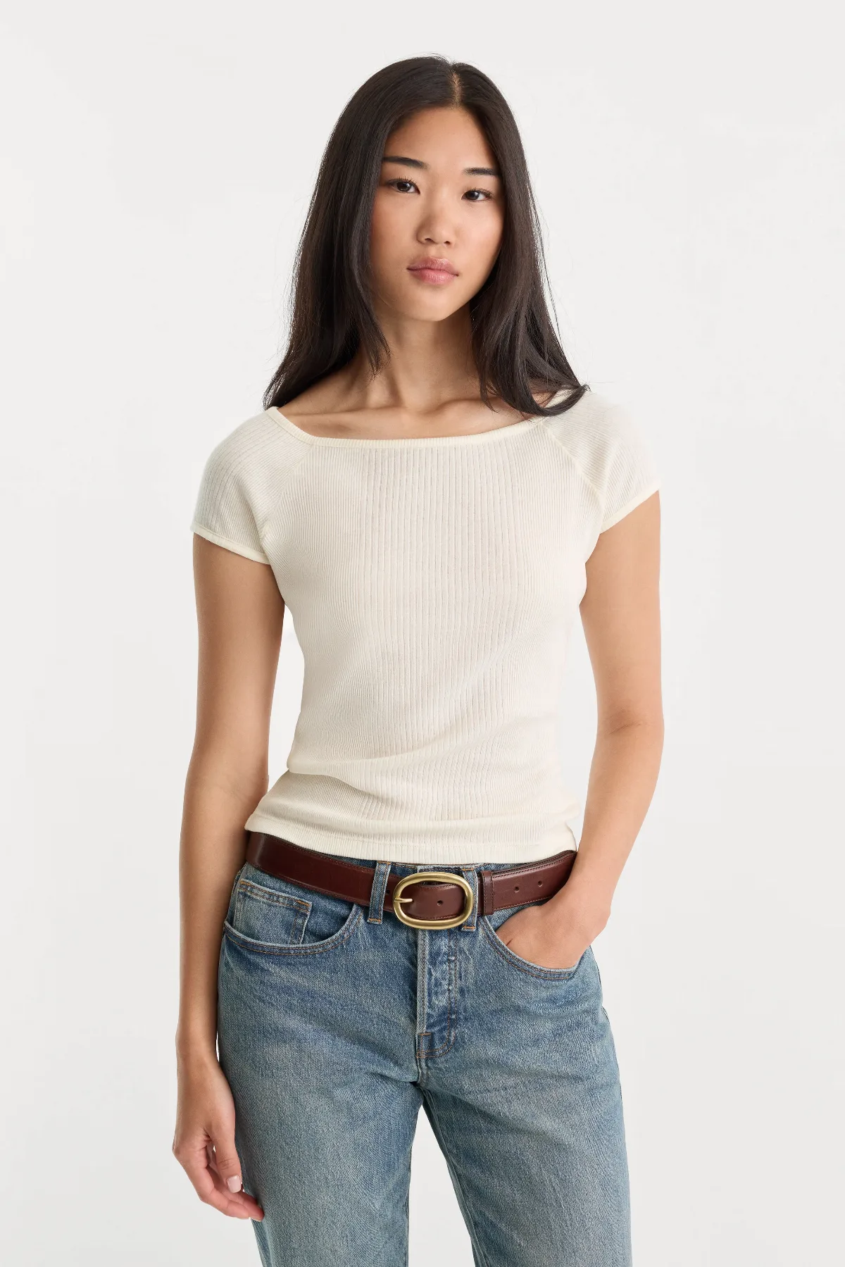 The Variegated Rib Top by Khloé Kardashian by GOOD AMERICAN