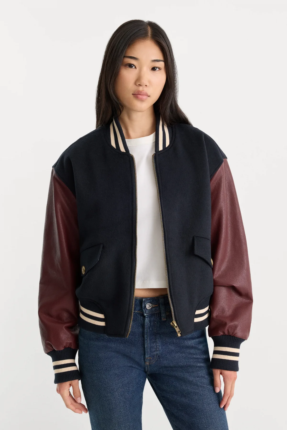 The Team Varsity Jacket by Khloé Kardashian by GOOD AMERICAN