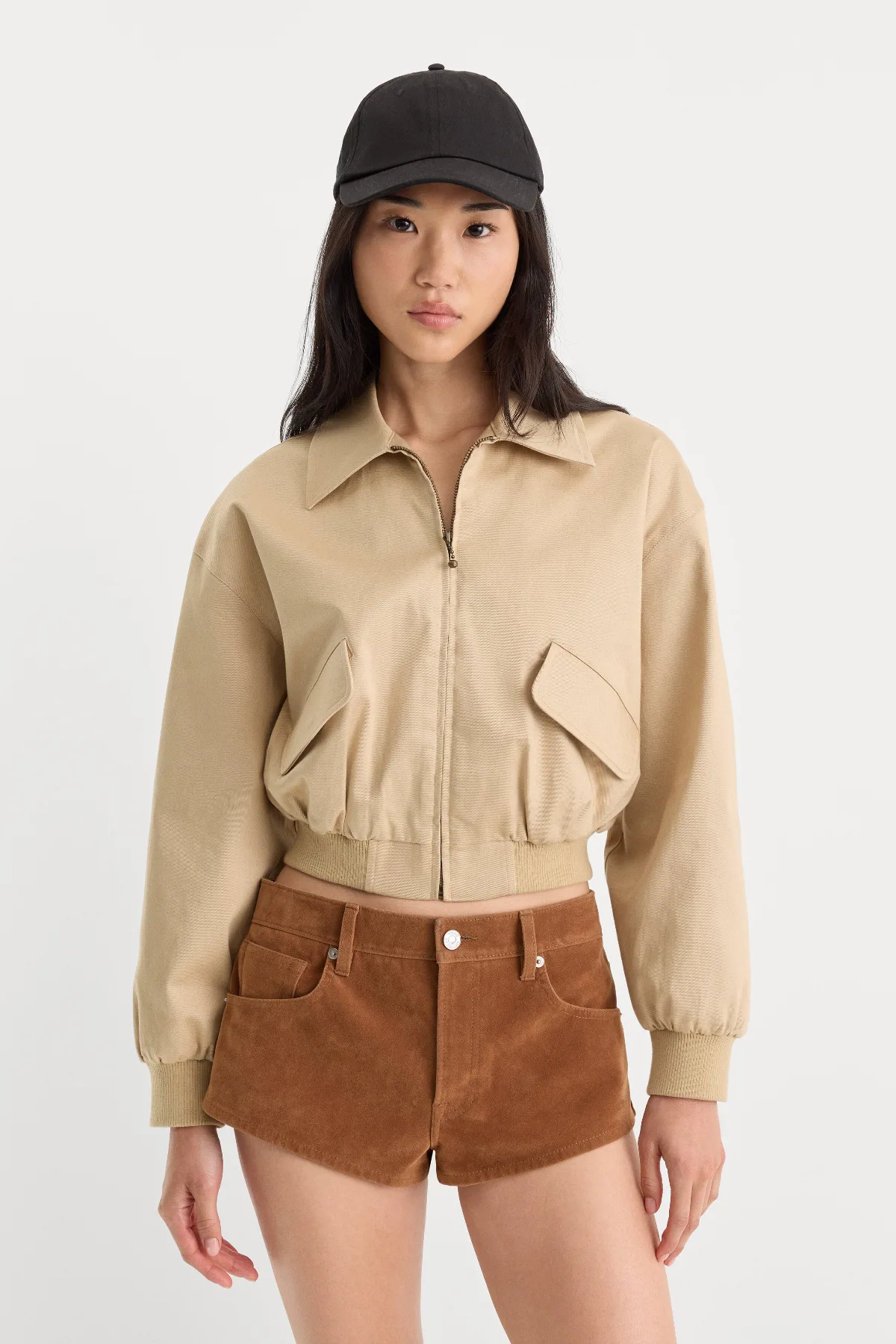 The Twill Bomber Jacket by Khloé Kardashian by GOOD AMERICAN
