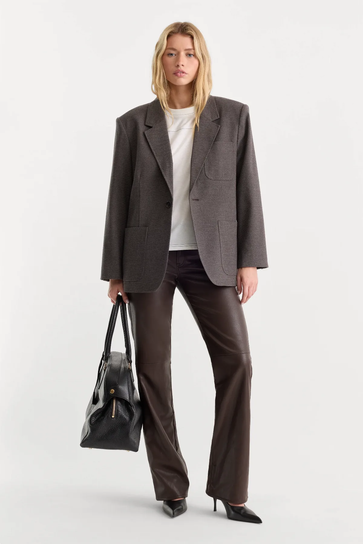Better Than Leather Low Rise Bootcut Pant by Khloé Kardashian by GOOD AMERICAN