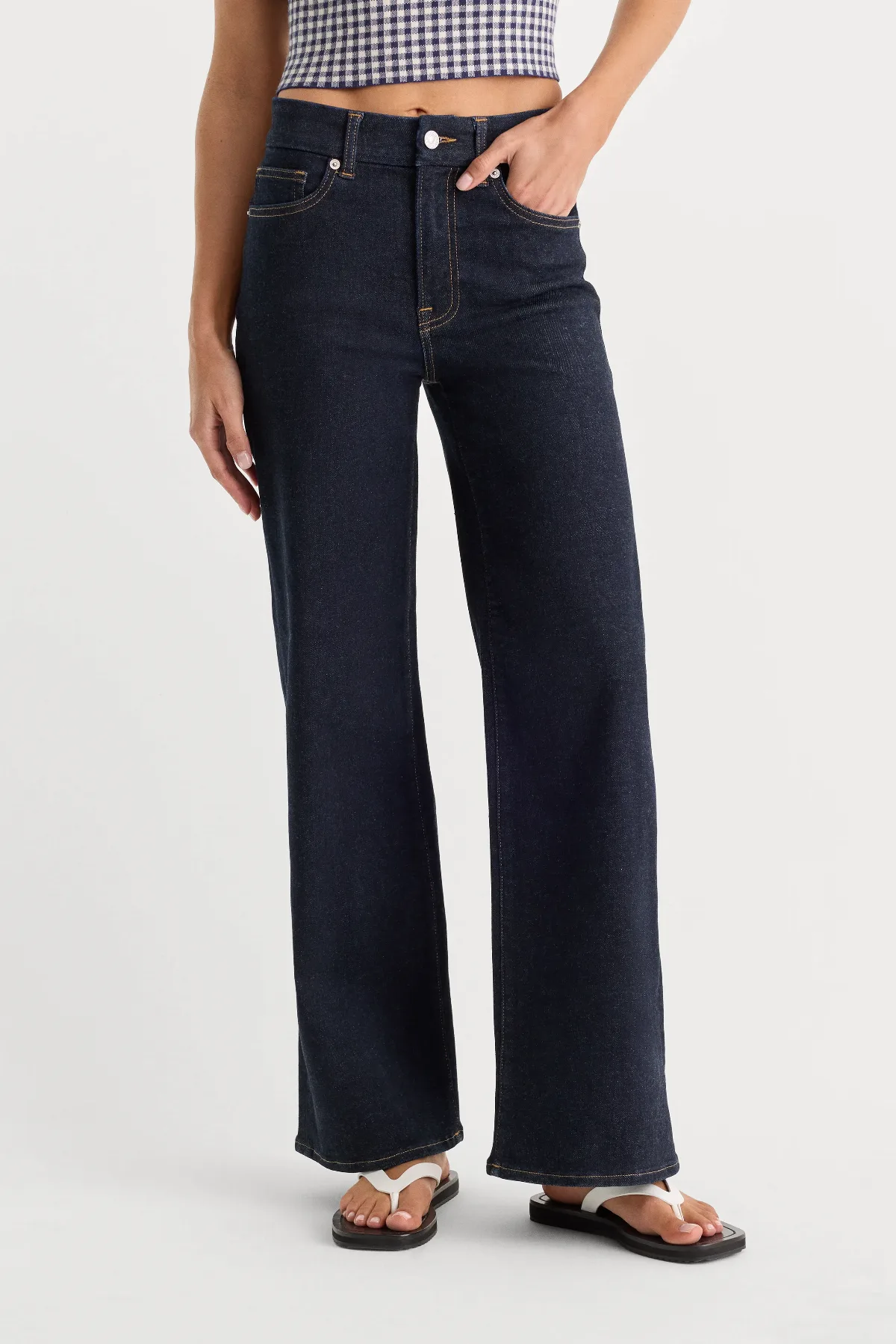 Always Fits Petite Slim Palazzo Jeans by Khloé Kardashian by GOOD AMERICAN