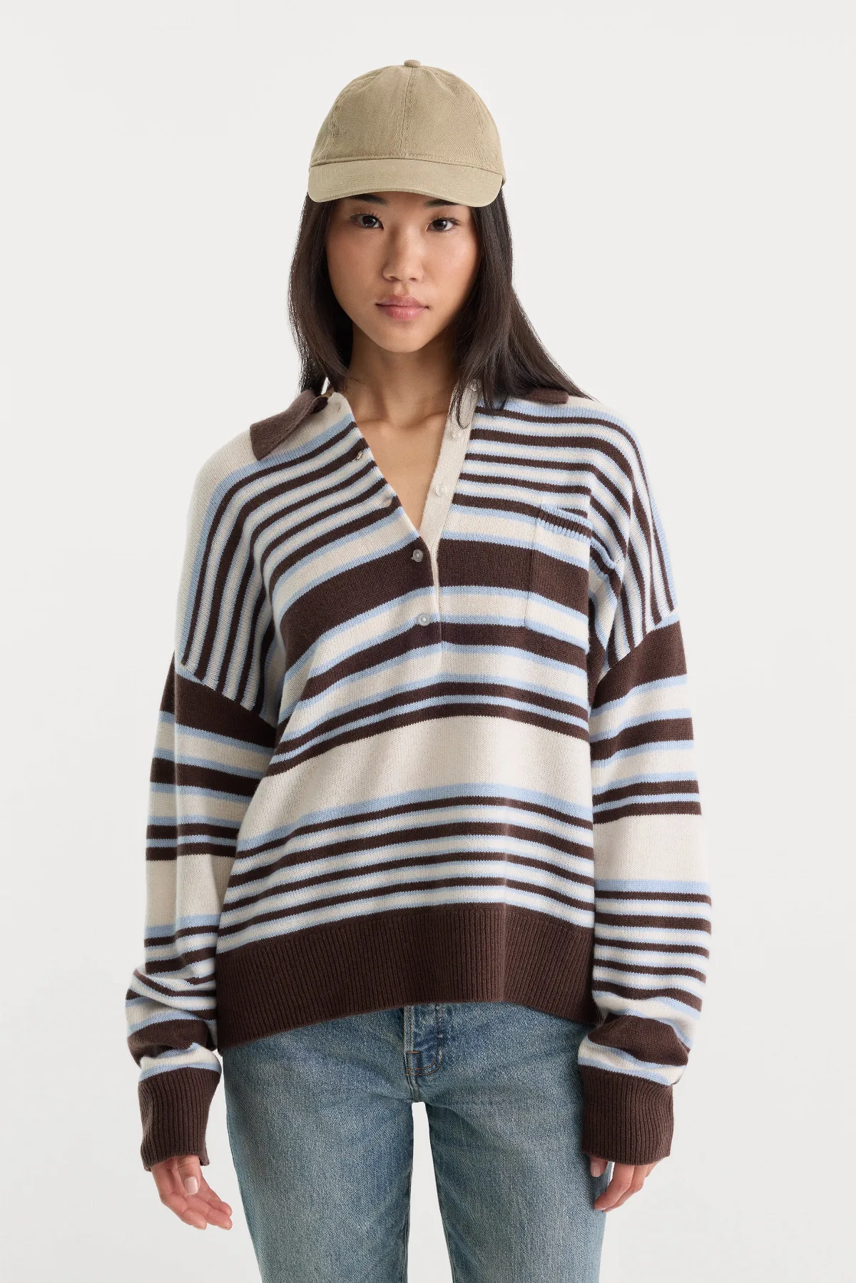 The Oversized Rugby Sweater by Khloé Kardashian